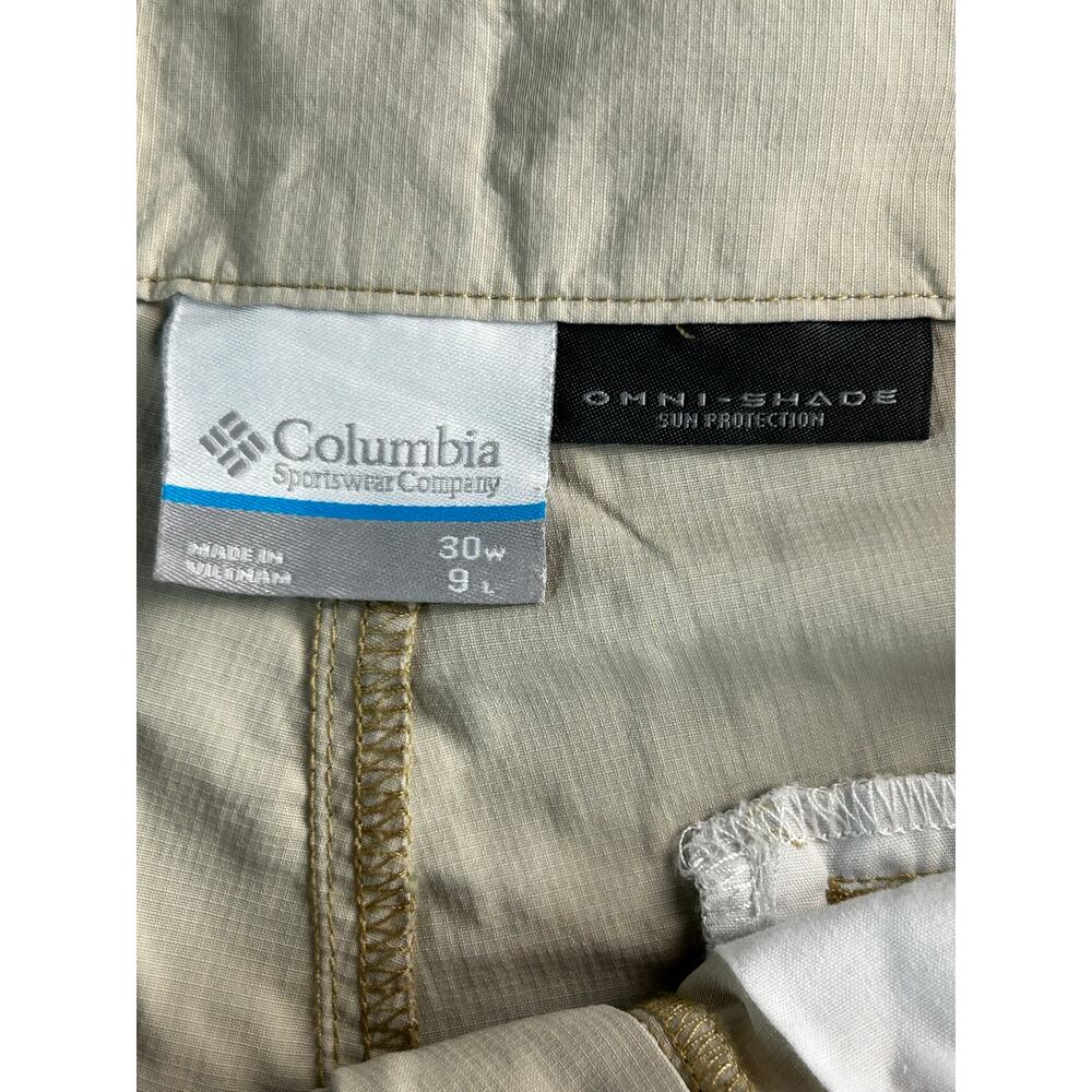 Columbia Omni-Shade Men's Cargo Hiking Fishing Shorts Khaki 30W - Picture 3 of 7